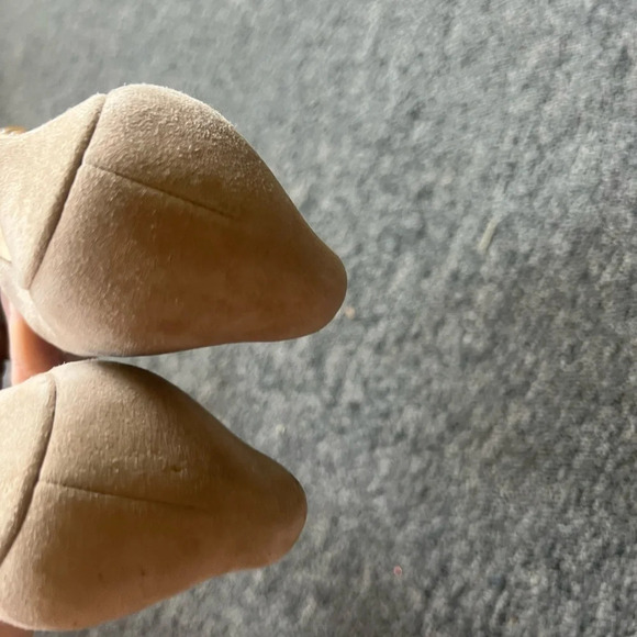 Jimmy Choo Suede Peep Toe Heels, size 35.5 - Picture 3 of 8